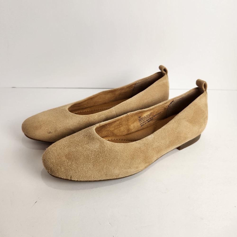 Born‎ Women's Julianne Comfy Ballet Flats Cushioned Shoes Tan Size 7M